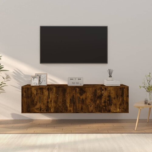 vidaXL 3-dijelni set TV ormarića boja dimljenog hrasta drveni Cijene