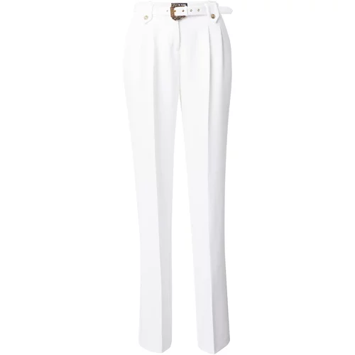 Versace Jeans Couture Hlače z naborki bela