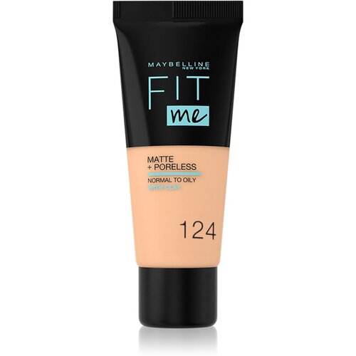 Maybelline Fit Me! Matte+Poreless matirajući puder za normalnu i masnu kožu lica nijansa 124 Soft Sand 30 ml Cijene