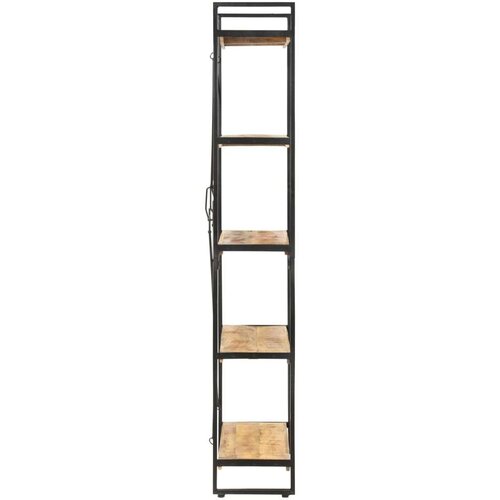 VidaXL knjižna omara 5-nadstropna 140x30x180 cm trden mangov les Slike