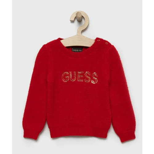 Guess Otroški pulover rdeča barva