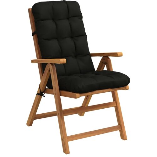  Jastučići za stolice s visokim naslonom - 4 komada VIANEN - Crna 120 x 50 x 8 cm 4 Cijene