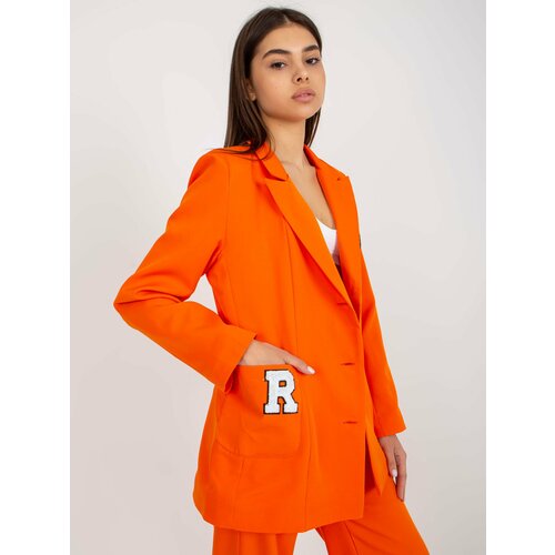 Fashion Hunters Orange oversize jacket with patches Slike