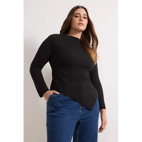Trendyol Ženska bluza Tbbaw26Af00131, Crna Cene