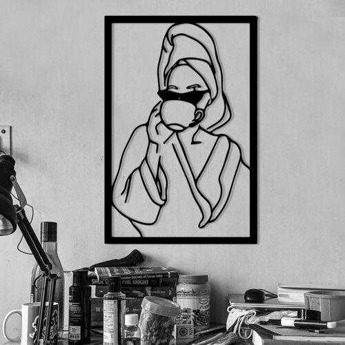 Wallity zidna dekoracija Coffee Time, 33x50cm, Crna Cene