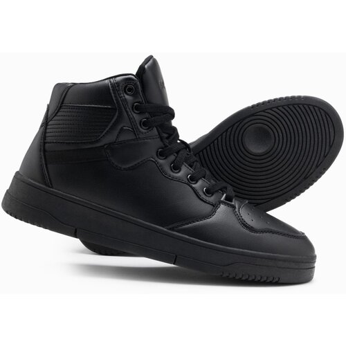 Ombre men's insulated sneaker boots with high upper - black Slike