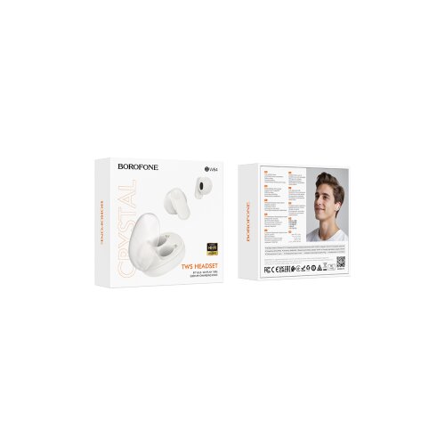 Borofone bluetooth slu&amp;scaron;alke buds BW54 stereo bele Slike