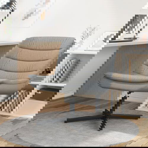 vidaXL Stolica na kotačićima Svjetlosiva Tkanina Standard Ergonomska Cijene