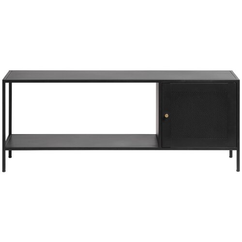 Unique Furniture Crna metalna polica za knjige 120x47 cm Malibu - Cijene