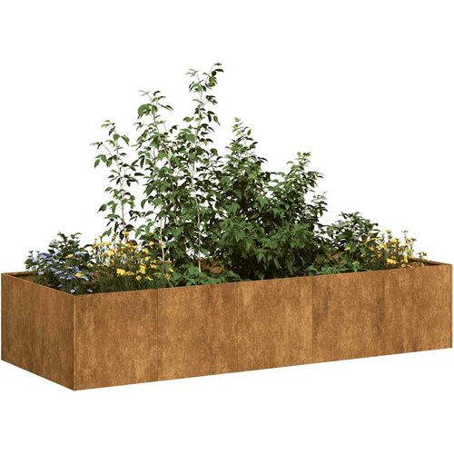 VidaXL Planter Rusty 200x80x40 cm Vremensko odporno jeklo Slike