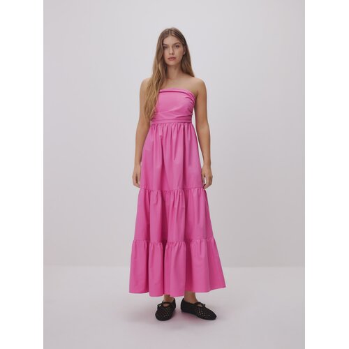 Reserved Midi haljina s volanima - pastelnoružičasto Cijene