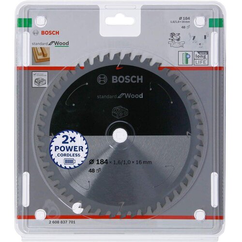 Bosch Standard for Wood list kružne testere za akumulatorske testere 184x1,6x16 T48 Cene