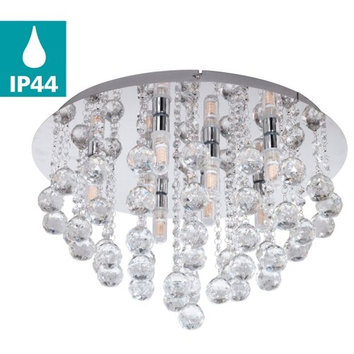 Eglo Almonte spot/8, led, g9, 8x3w, 8x360lm, ip44, hrom/kristali Cene