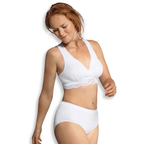 Carriwell nedrček za dojenje, čipkast, organski bombaž, XL white Slike