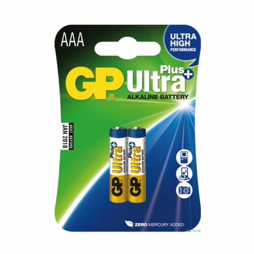 Gp alkalne baterije ULTRA+ AAA LR03-PLUS/2BP Slike