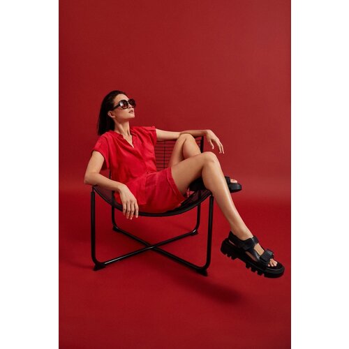 Marisse Women's Shirt L-Ko-4345 Red Cene