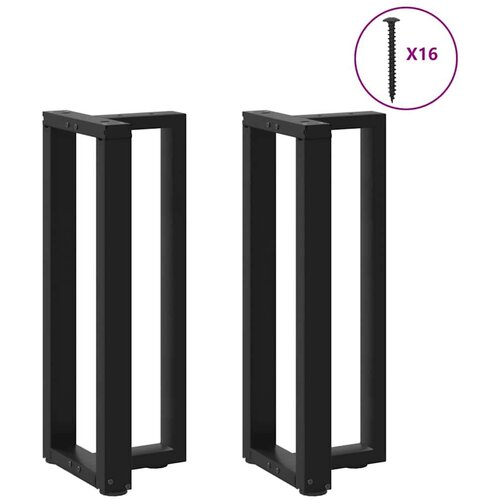 VidaXL Noge konzolnog stola T-oblika 2 kom crne 38x25x(72-73) cm čelik Slike