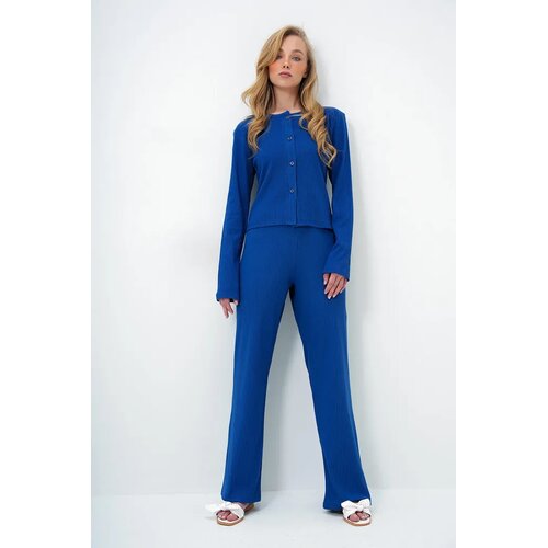 Trend Alacati Stili Ženski komplet bluza i pantalone Alc-X14112, Tamnoplavi Cene