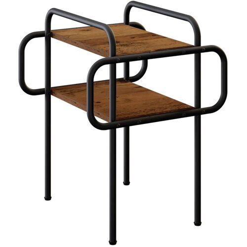  Stolić za kavu Staro drvo 40 x 40 x 51 cm Konstruirano drvo - Staro drvo 40 x 40 x 51 cm Slike