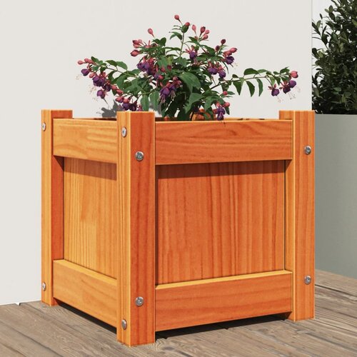 vidaXL Vrtna sadilica voštano smeđe boje 31x31x31 cm od borovine Cijene