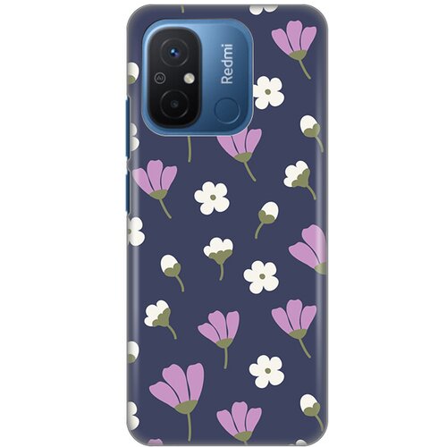 Silikonska maska za Xiaomi Redmi 12C Spring flowers Print Skin ljubičasta Cene