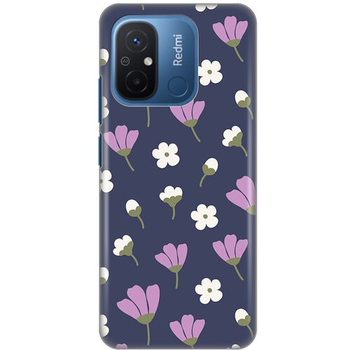 silikonska maska za Xiaomi Redmi 12C Spring flowers Print Skin ljubičasta Slike