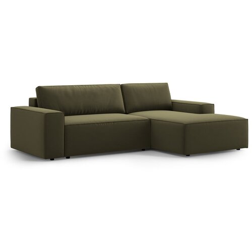 Micadoni Zelena raztegljiva kotna sedežna garnitura iz tkanine boucl&amp;eacute; (desni kot) Jodie &amp;ndash; Home Slike