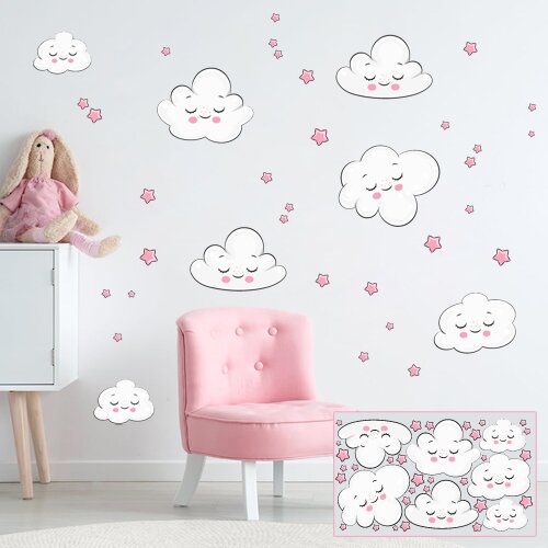 nalepnica.rs clouds - rose Slike