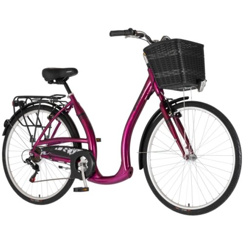 Visitor Bicikl city vintage 28" alu 19" v-brake 6 brzina 167-192cm (l/xl) ljubičasti perla uv sjaj Cene