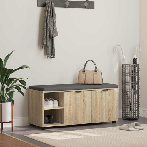  Klupa za hodnik s jastukom Sonoma hrast 100 x 38 x 46 cm Cijene