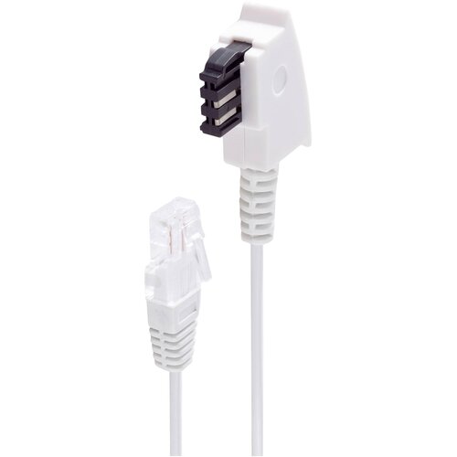 Shiverpeaks basic-s telefonski priključni kabel tae-f vtič na vtič RJ45\, usmerjevalni kabel dsl vdsl\, bel\, 1\,5 m dsl priključni kabel [1x moški konektor tae-f - 1x RJ45 vtič, (20411166) Cene