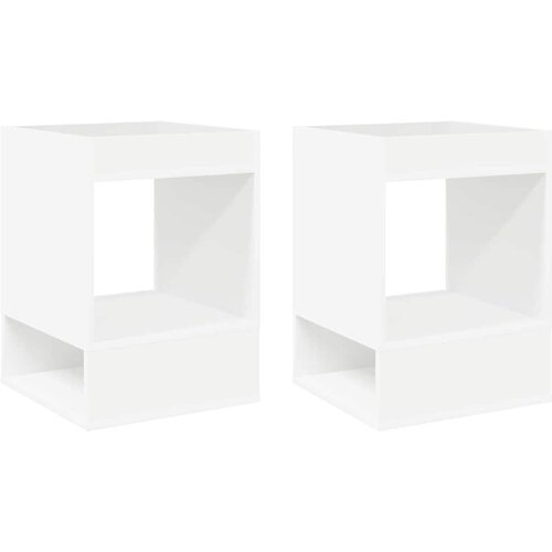  Konačna Stolić 2 pcs Bijelo 40 x 40 x 56 cm Konstruirano drvo Slike