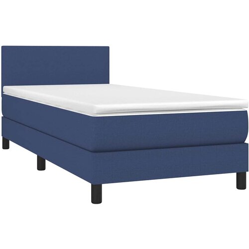  box spring s madracem LED plavi 80 x 200 cm od tkanine Slike