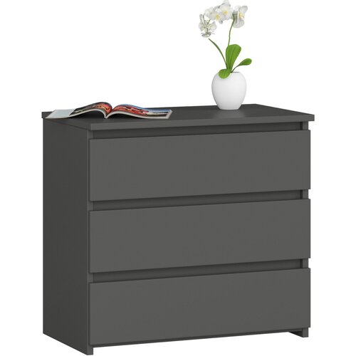 AKORD KOMODA CL3 3SZ CLP GRAFITNO SIVO, (21702817) Slike