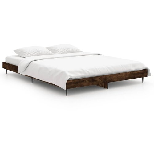  Okvir za krevet boja hrasta 135x190 cm konstruirano drvo Slike