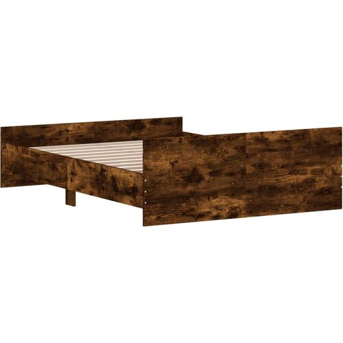  Kreveta s uzglavljem i podnožjem boja hrasta 135x190 cm Slike