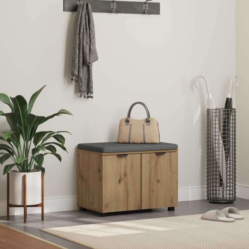  Haldna klop z blazino z vrati Umetni hrast 60 x 38 x 46 cm, (5000155624) Cene