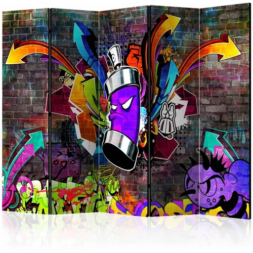  Paravan u 5 dijelova - Graffiti: Colourful attack II [Room Dividers] 225x172