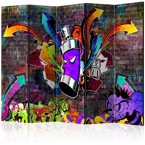  Paravan u 5 dijelova - Graffiti: Colourful attack II [Room Dividers] 225x172 Slike
