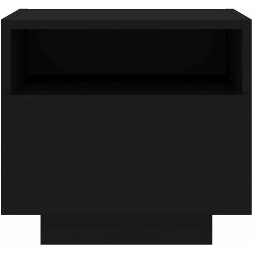  Noćni ormarići s LED svjetlima 2 kom crni 40 x 39 x 37 cm Slike