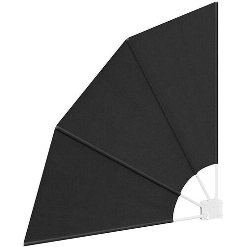  Zaslon za privatnost na balkonu 115 x 115 cm Poliester Antracit Slike