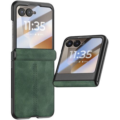AVIZAR Ovitek za Motorola Razr 70 s Kaljenim Steklom za Zaslon, Zelena, (5000274527) Slike