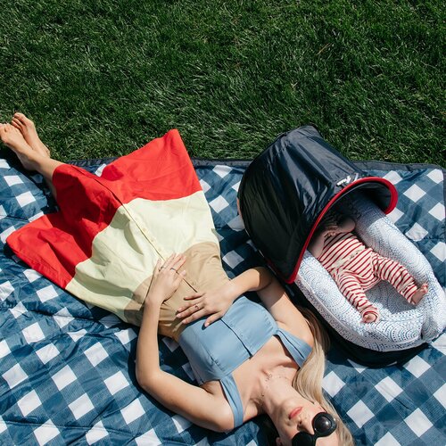 DockATot Za&amp;scaron;čita pred soncem in mrčesu Deluxe+ Endless Blue Slike