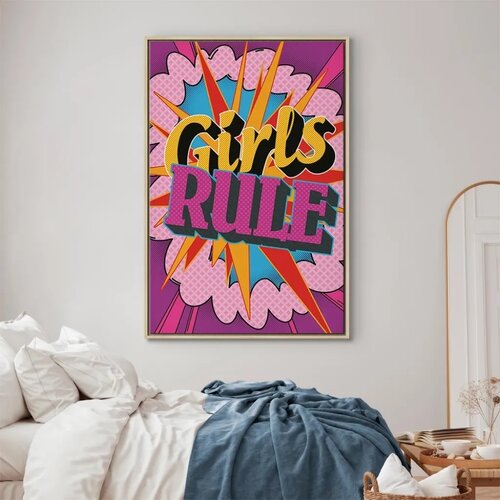  Slika - Energy of Colors (1-part) - English Text on Colorful Background 80x120 U prirodnom drvenom okviru Slike