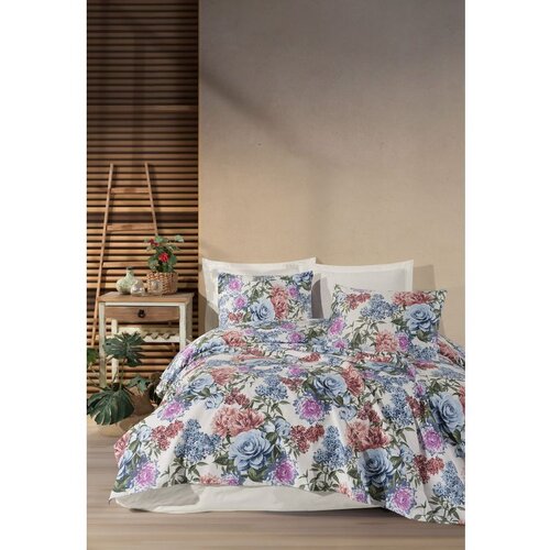 Lotus blue blue single pique & pillowcase set Cene
