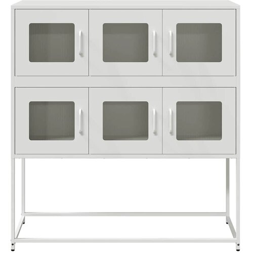  Komoda ružičasta 100,5x39x107 cm hladno valjani čelik Bijela Slike
