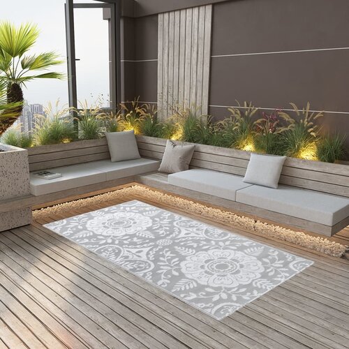 VidaXL Zunanja preproga svetlo siva 80x150 cm PP Slike