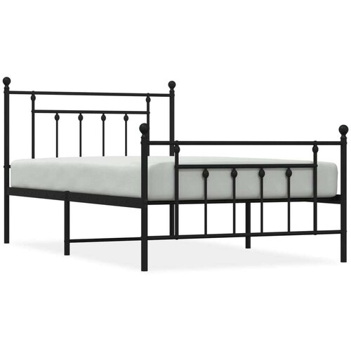  okvir kreveta uzglavlje i podnožje crni 100x200 cm Slike