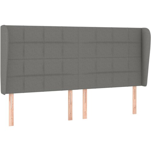 Maison Chic vzglavna omarica - nočna omarica - posteljna omarica z ušesi temno sivo 203x23x118/128 cm blago, (21713316) Cene