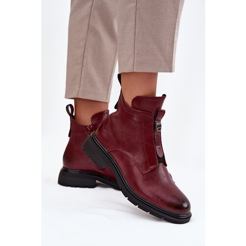 Boto Insulated Women's Ankle Boots with Zip Decorative Detail Bordeaux Roselle Cijene